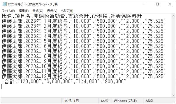 2023給与データ-伊藤太郎